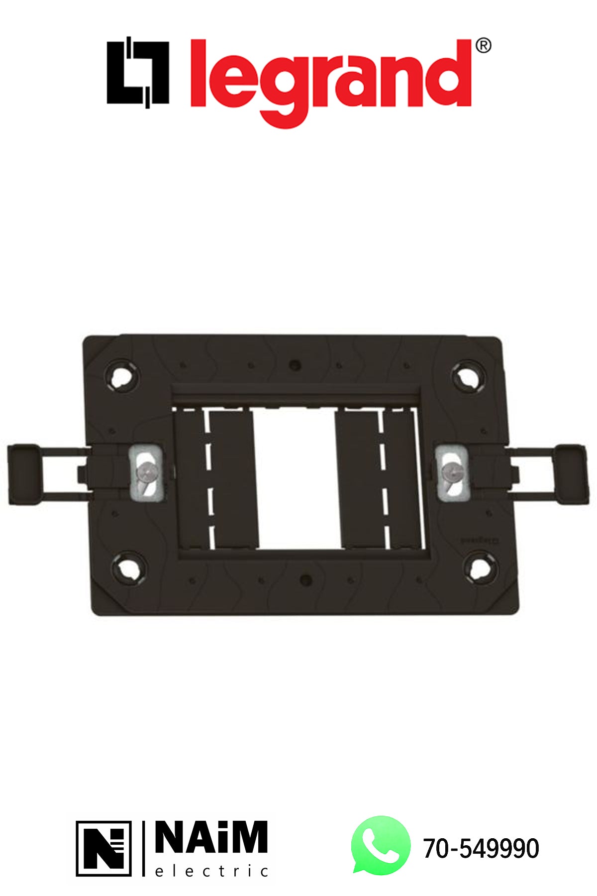 576040 Support frame - for italian/US type boxes - 2'' x 4'' - 1,2 or 3 modules