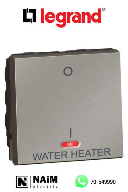 572549  1-way double pole switch Arteor magnesium