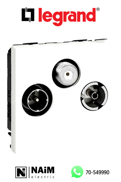 572172 TV socket - TV-R-SAT shielded - 0-2400 Hz - 2 modules - White