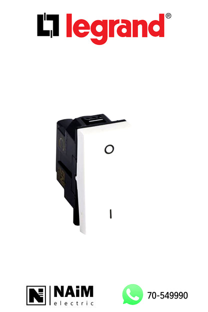572013  1-way double pole switch - 20 AX - 250 V~ - 1 module - White