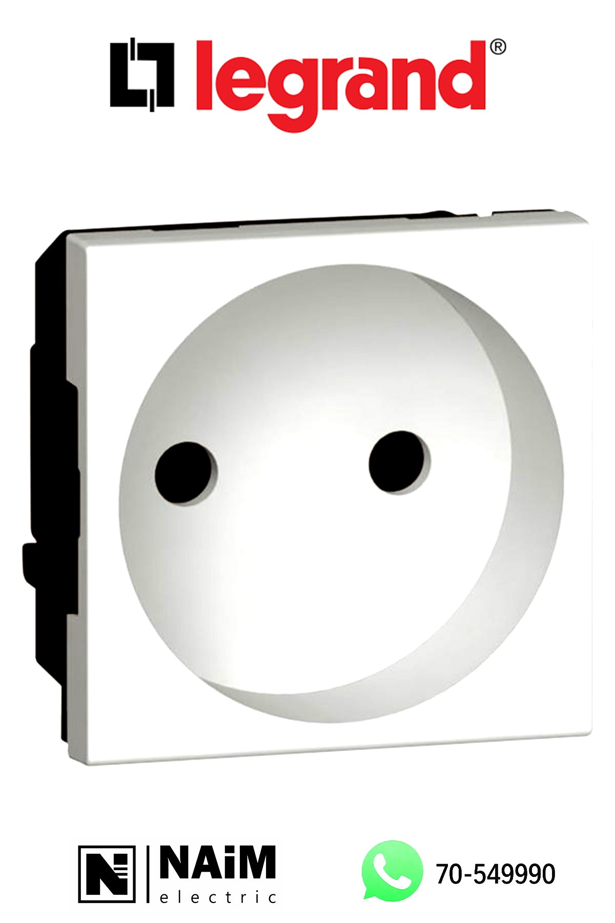 572020  Socket - French - 2P shuttered - 10/16 A - 2 modules - White