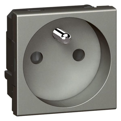 572521 Socket - French - 2P+E shuttered - 10/16 A - 2 modules - Magnesium