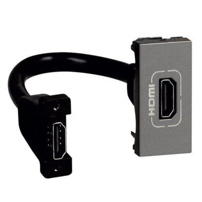 572596 HDMI socket - preterminated - 1 module - Magnesium