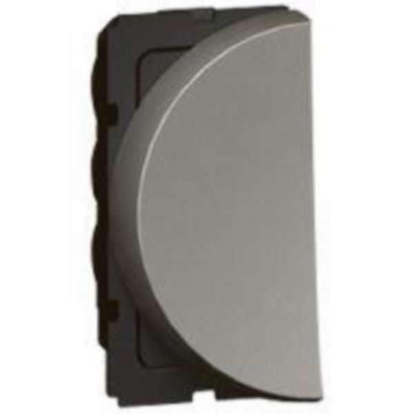 573110 1-way switch - 10 AX 250 V~ - round - 1 left module - magnesium