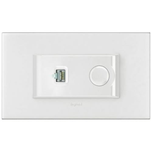 575030 Plate - Italian/French/German std - square - 4 modules - White