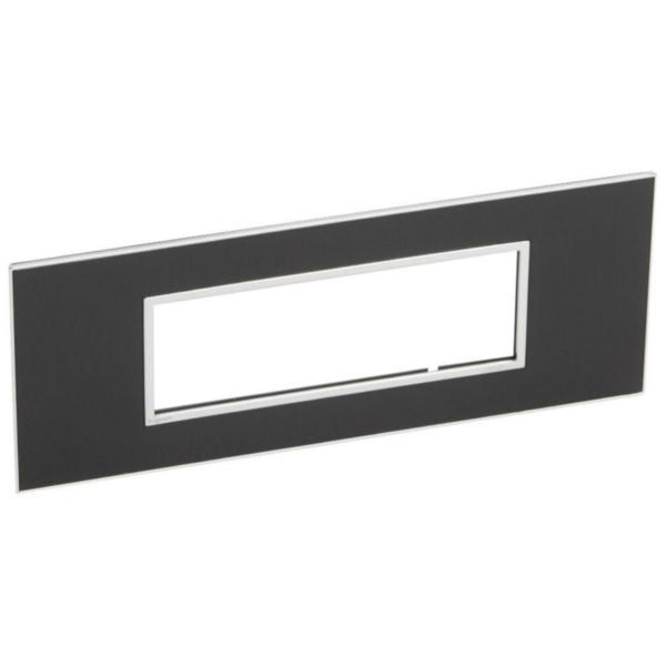 575043 Plate -  square - 6 modules - Mirror Black