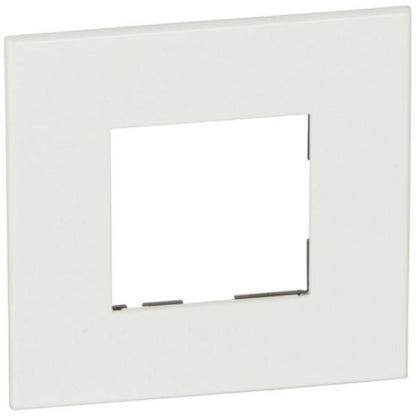 576560 Plate - French/German std - square - 2 modules - White