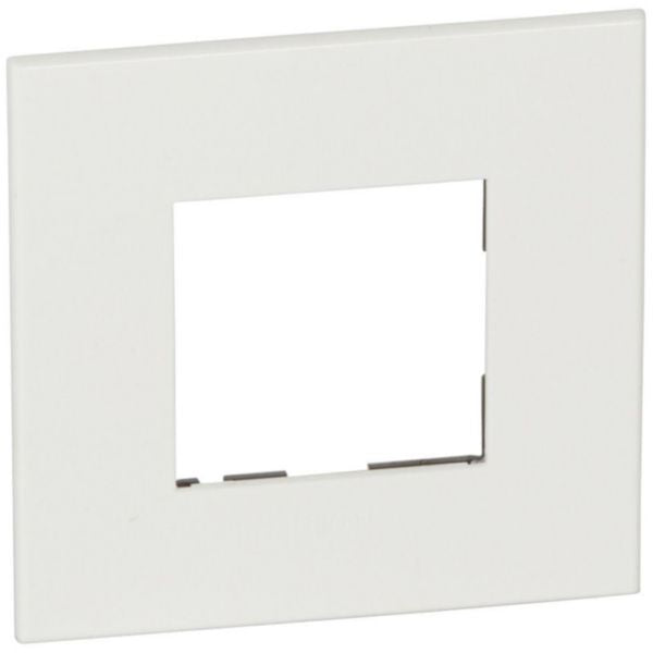 576560 Plate - French/German std - square - 2 modules - White
