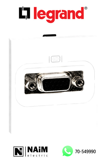 572282 Arteor Screw-Type Female HD15 Socket - 2 Module - White