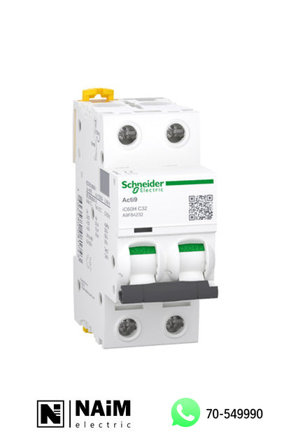 A9F84232 iC60H - 2P - 32A - 15KA