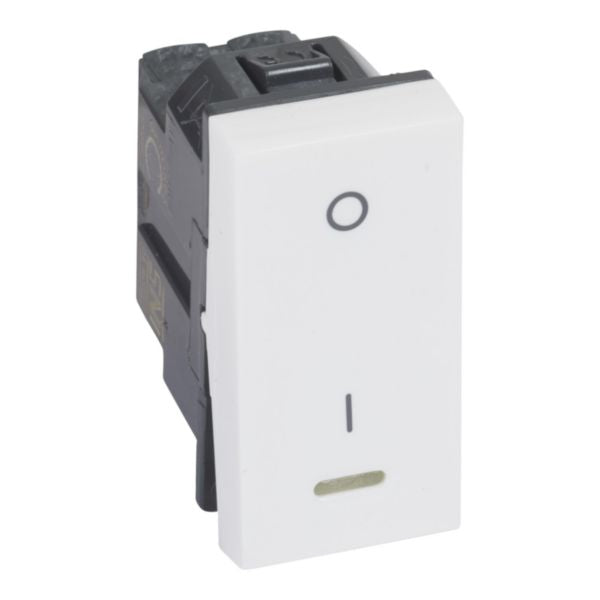 572014  1-way double pole switch - with indicator - 20 AX 250 V~ - 1 mod - White