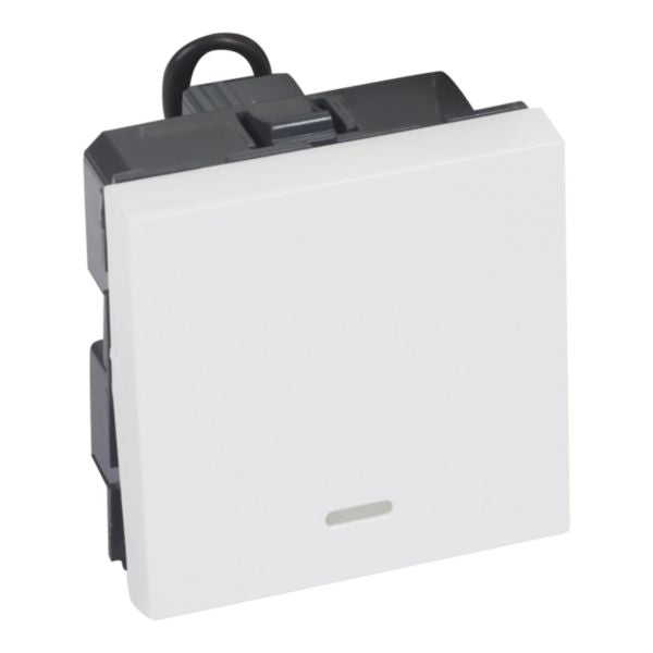 572032 2-way push-button - with locator - 2 modules - White
