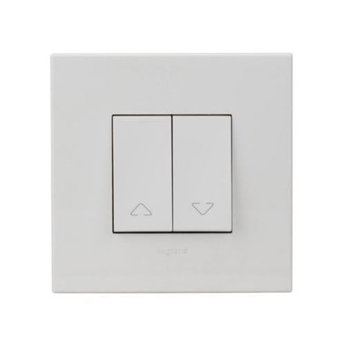 572220 Double switch for electric roller blinds control - 2 modules - White