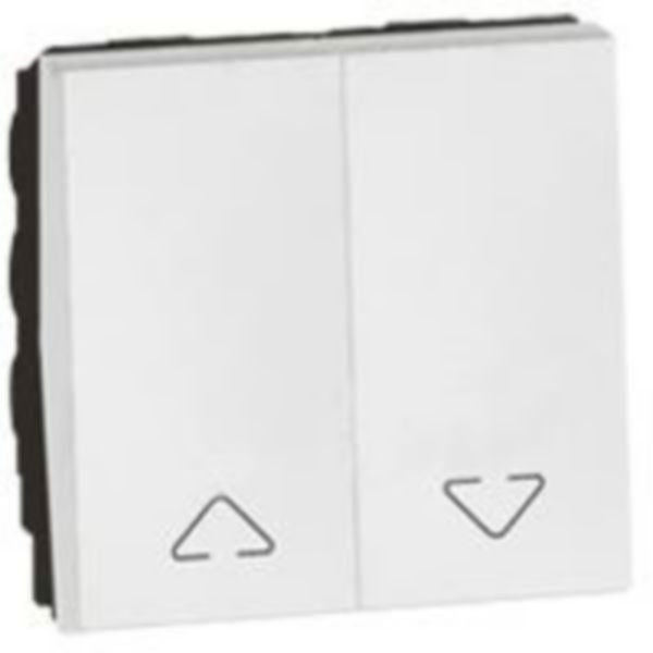 572220 Double switch for electric roller blinds control - 2 modules - White