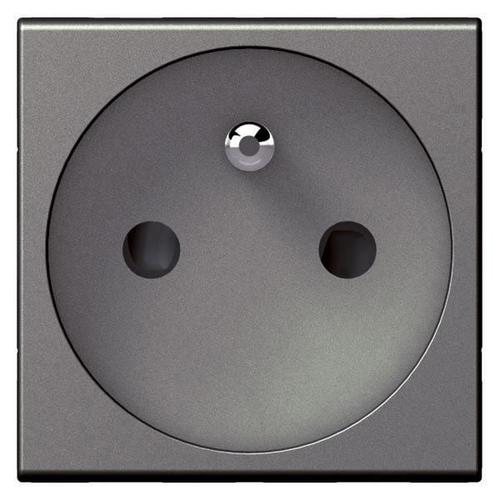 572521 Socket - French - 2P+E shuttered - 10/16 A - 2 modules - Magnesium