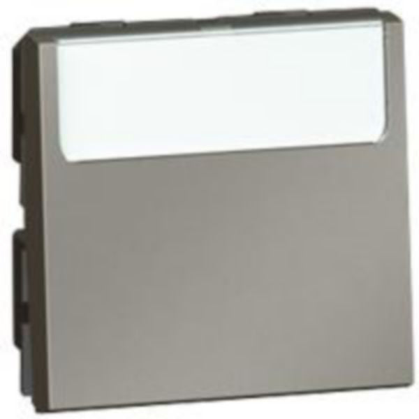 572533 2-way push-button - with label holder - 2 modules - Magnesium