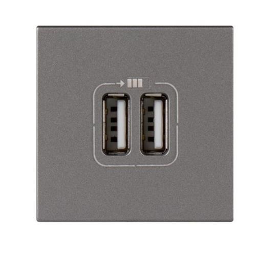 572578 USB power supply - double USB sockets - 5 V- 1500 mA - 2 mod - magnisium