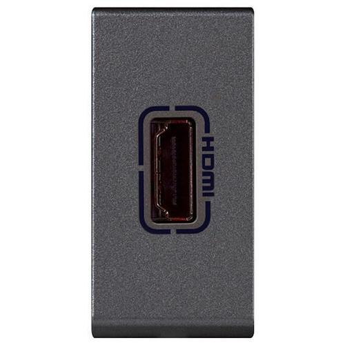 572596 HDMI socket - preterminated - 1 module - Magnesium