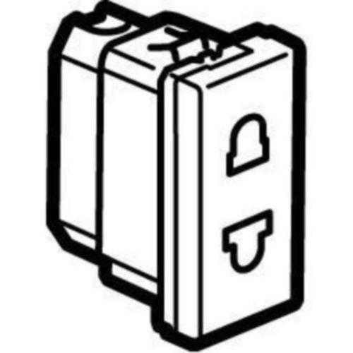 572604 Arteor™ - Socket - Euro-US - 15A / 127V - 16A / 250V - 2P + shutters - 1 mod - Magnesium