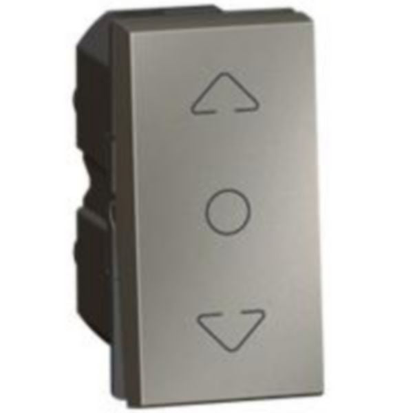 572702 Curtain switch - centre off - 1 module - Magnesium