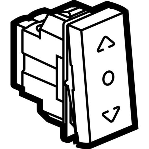 572702 Curtain switch - centre off - 1 module - Magnesium