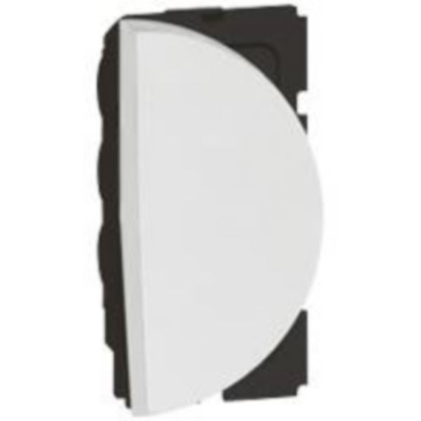 573012 1-way switch - 10 AX 250 V~ - round - 1 right module - White