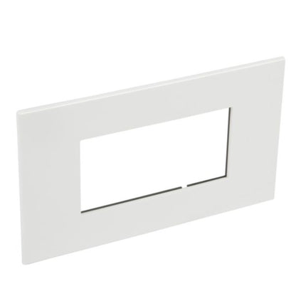 575030 Plate - Italian/French/German std - square - 4 modules - White