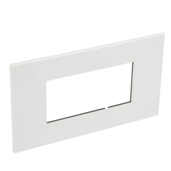 575030 Plate - Italian/French/German std - square - 4 modules - White