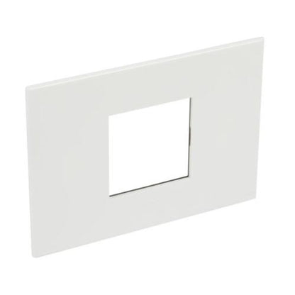 575230 Plate - Italian / US standard - square - 2 modules - White