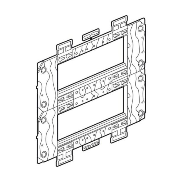 576022 Support frame - for German/French boxes - 2 x 6 horizontal modules