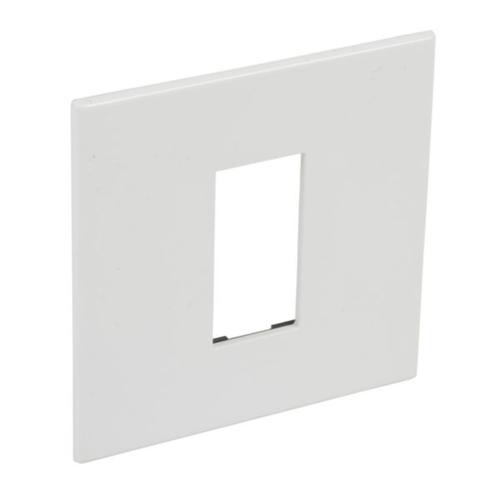 lgr-576540 Plate - French/German std - square - 1 module - White
