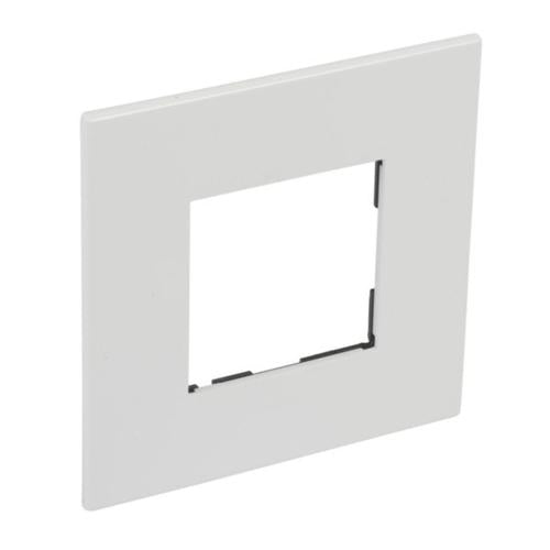 576560 Plate - French/German std - square - 2 modules - White