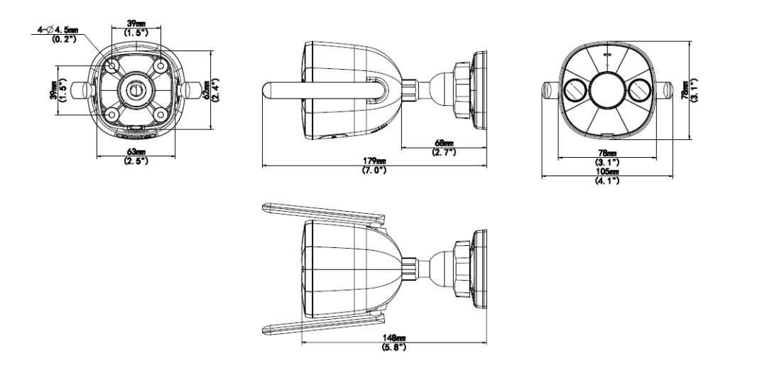 Uho-B2D-M3F3D 3MP HD Outdoor Bullet Wi-Fi Camera