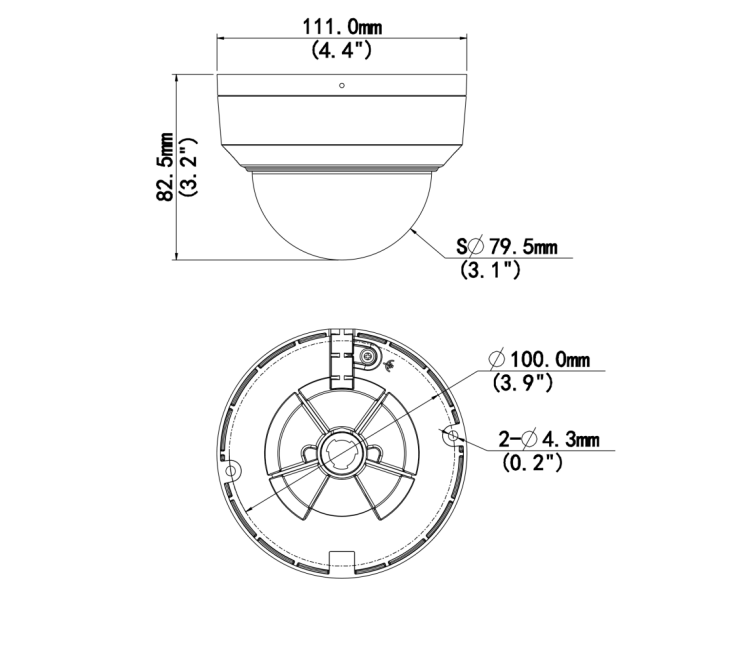 IPC328LE-ADF28K-G 4K 8MP HD Vandal-resistant IR Fixed Dome
