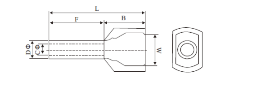Double Cosse End Terminal