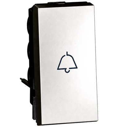 572515 1-way push-button - with bell symbol - 1 module - Magnesium