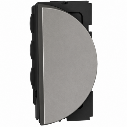 573102 1-way push-button - round - 1 right module - Magnesium