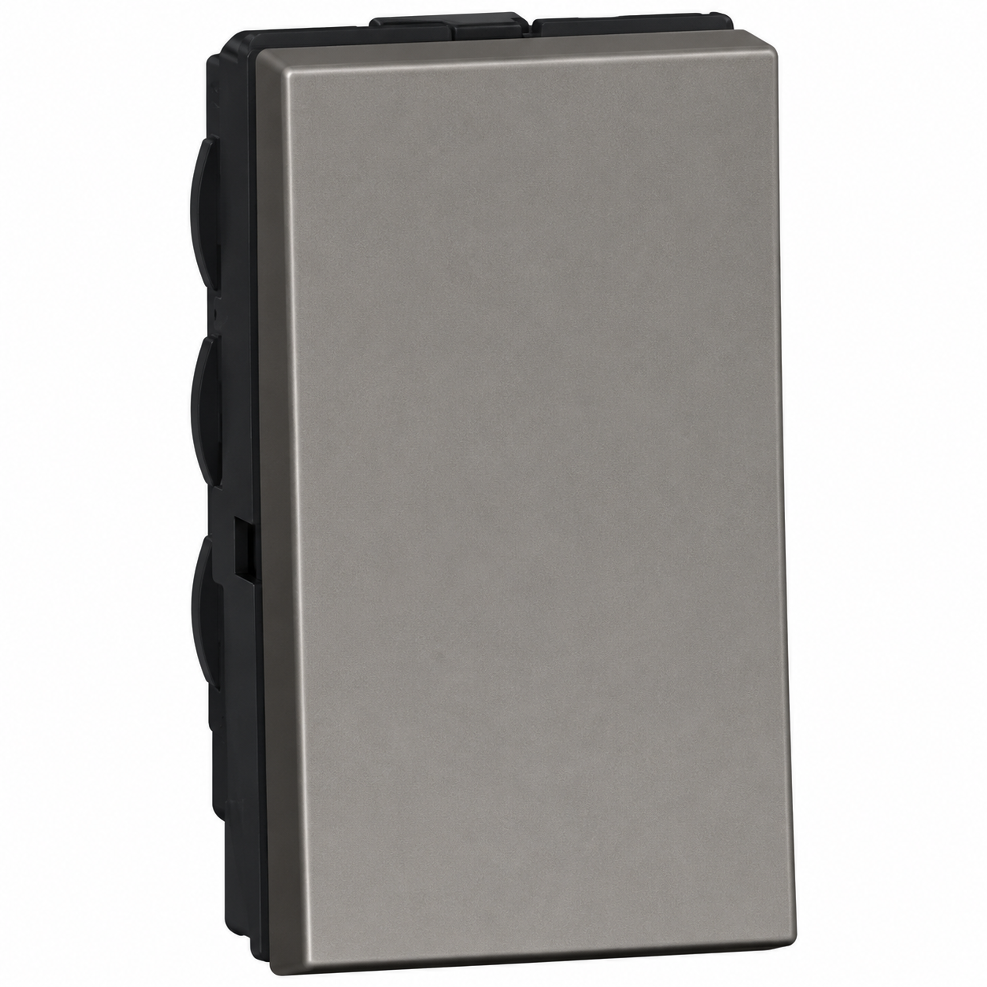 573111 1-way switch - 10 AX 250 V~ - round - 1 middle module - magnesium