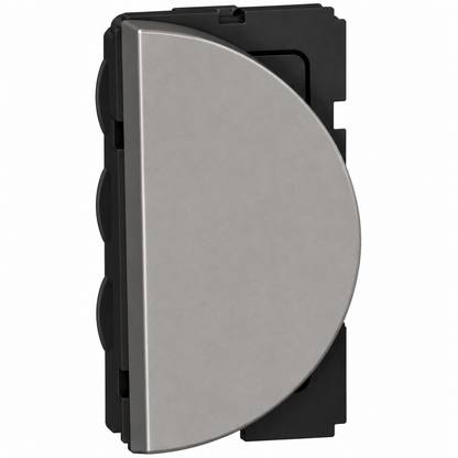 573112 1-way switch - 10 AX 250 V~ - round - 1 right module - Magnesium