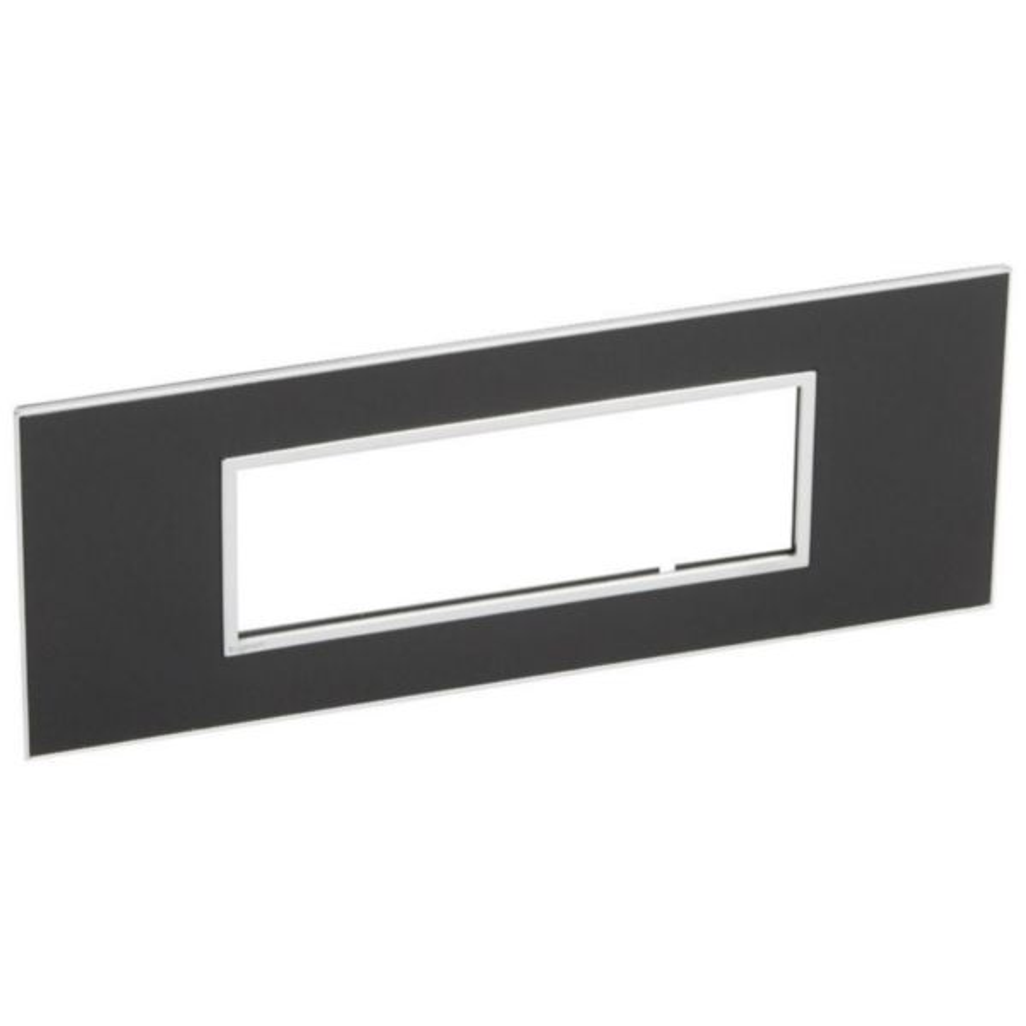 575043 Plate -  square - 6 modules - Mirror Black