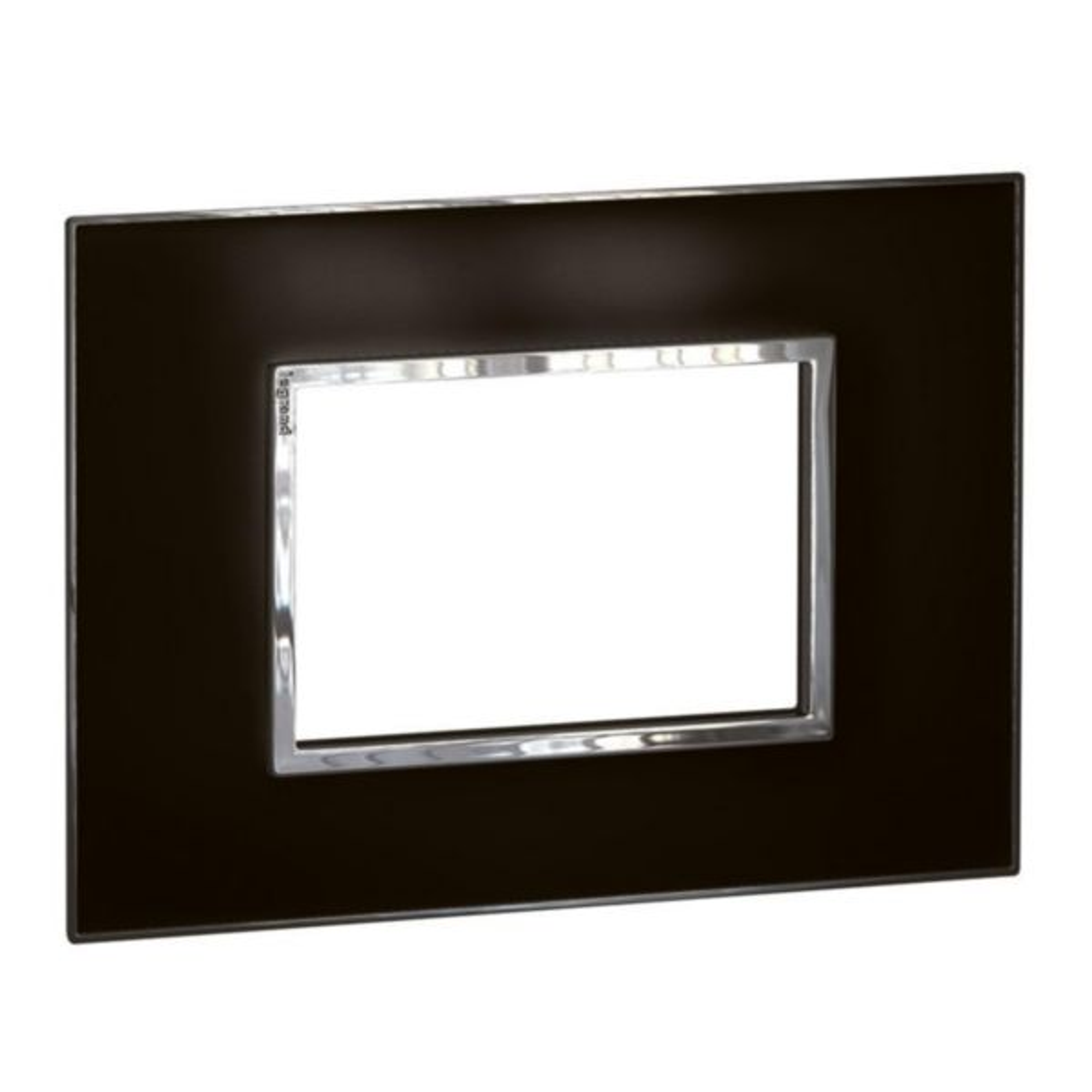 575273 Legrand Arteor Square 3 Module Horizontal Coverplate Mirror Black