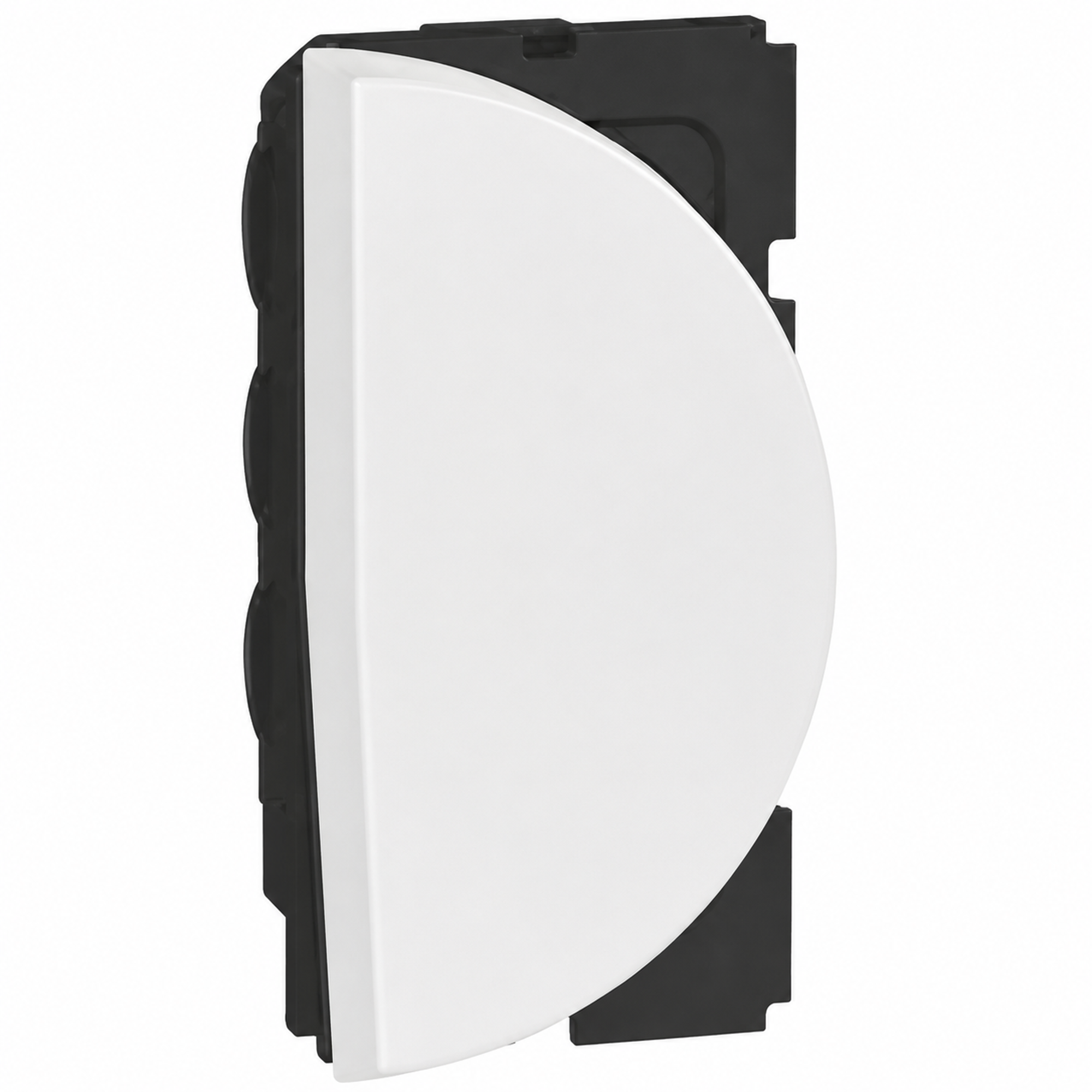 573012 1-way switch - 10 AX 250 V~ - round - 1 right module - White