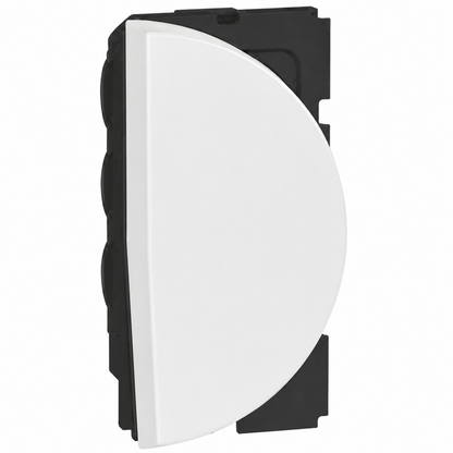 573012 1-way switch - 10 AX 250 V~ - round - 1 right module - White