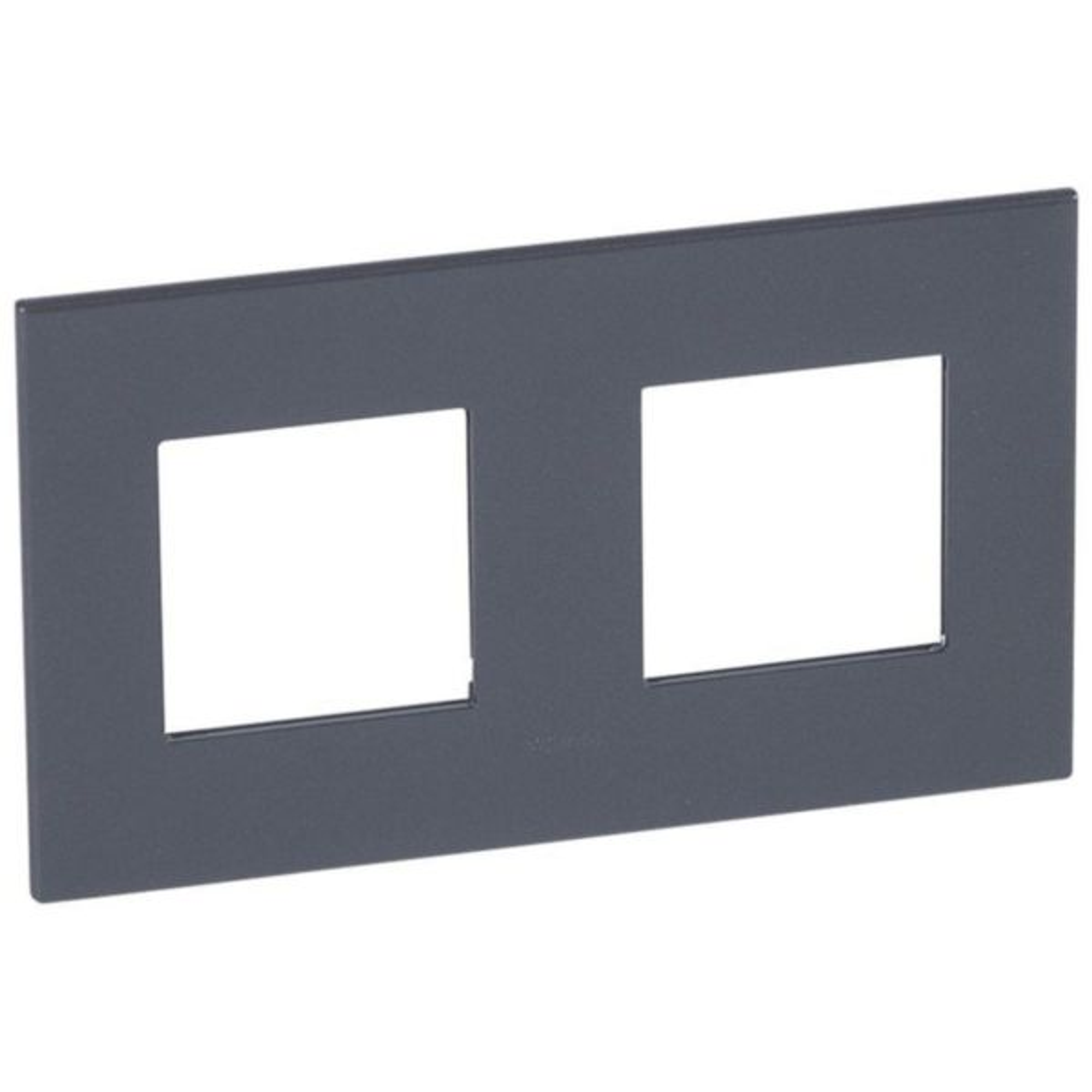 575022 Plate - French/German std - square - 2 x 2 modules - Graphite