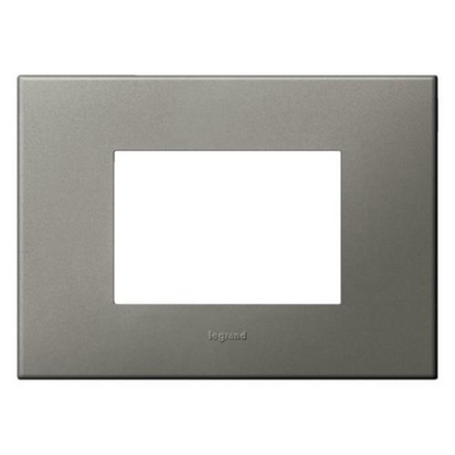 575017 Italian / US standard plate square version 3 modules - Magnesium