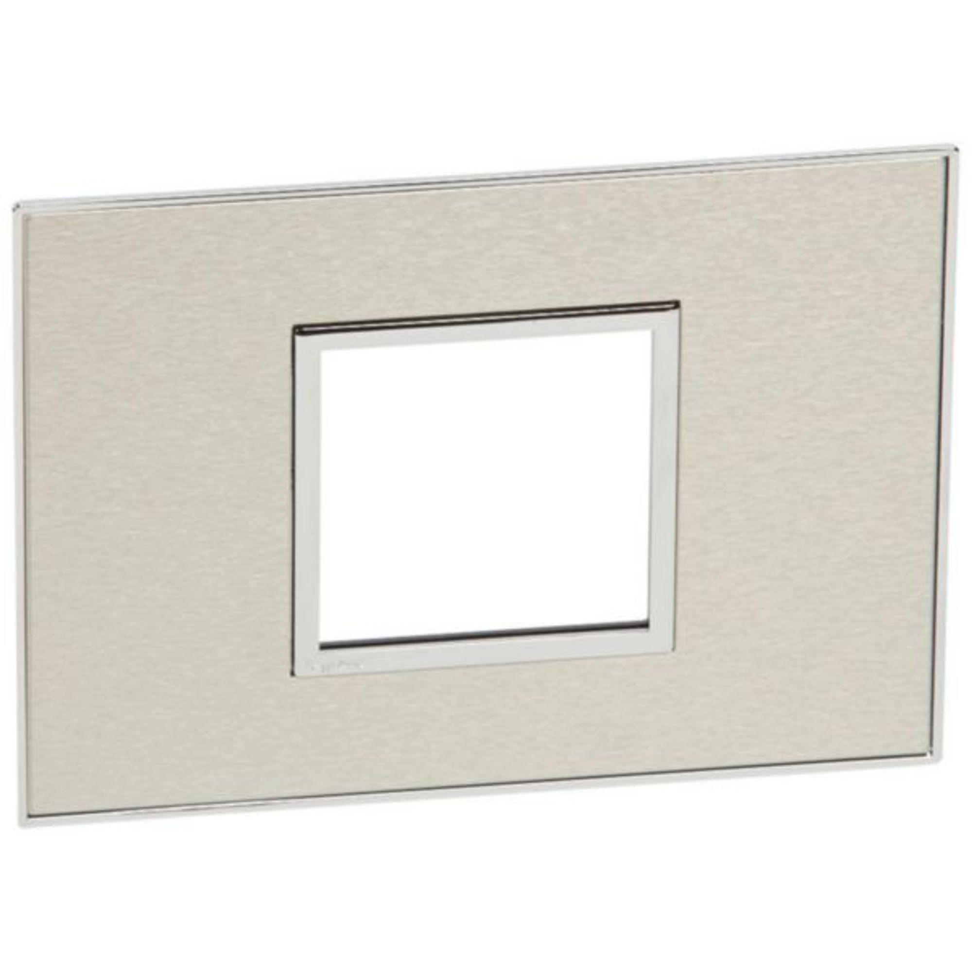 575256 Plate - Italian / US standard - square - 2 modules - stainless steel