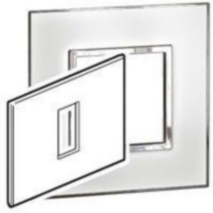 575244 Plate - Italian / US standard - square - 1 module - Mirror White