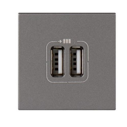 572578 USB power supply - double USB sockets - 5 V- 1500 mA - 2 mod - magnisium