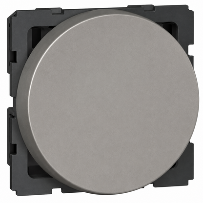 573160 1-way switch - 10 AX 250 V~ - round - 2 modules - Magnesium