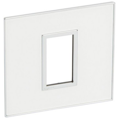 576554 Arteor™ - Plate - French/German std - square - 1 module - Mirror White